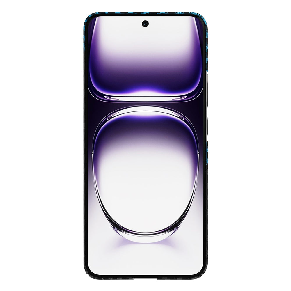 Hoes voor Oppo Reno12, Techsuit, Carbonite FiberShell, Zwart Blauw