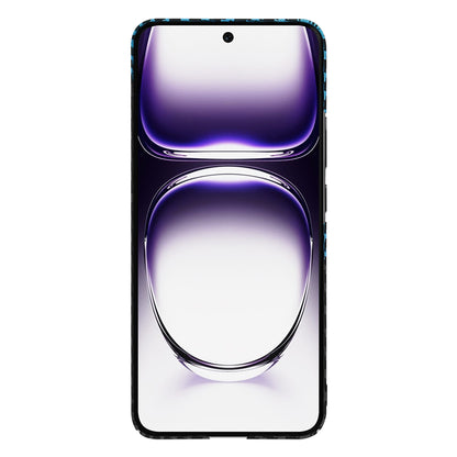 Hoes voor Oppo Reno12, Techsuit, Carbonite FiberShell, Zwart Blauw