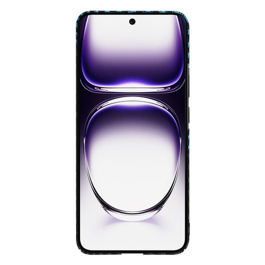 Hoes voor Oppo Reno12, Techsuit, Carbonite FiberShell, Zwart Blauw