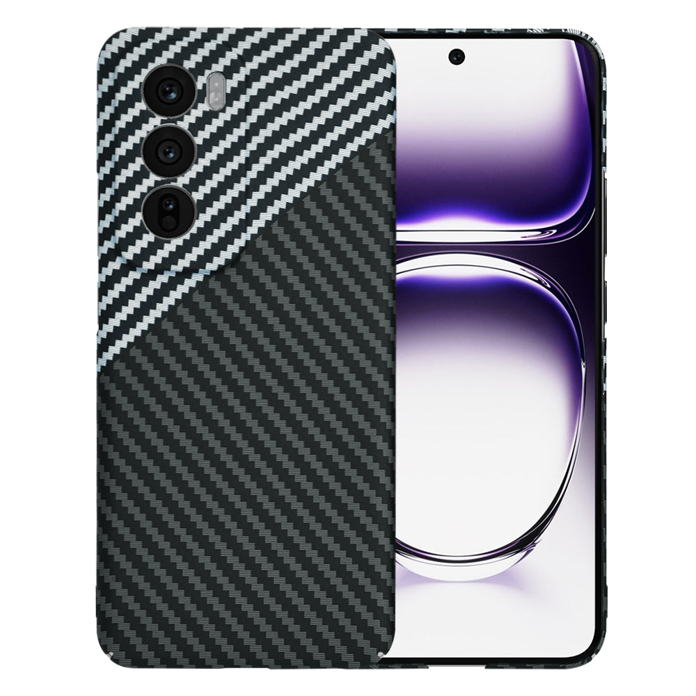 Hoes voor Oppo Reno12, Techsuit, Carbonite FiberShell, Zwart Grijs