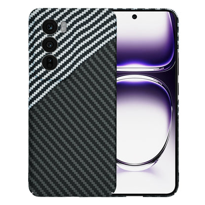 Hoes voor Oppo Reno12, Techsuit, Carbonite FiberShell, Zwart Grijs