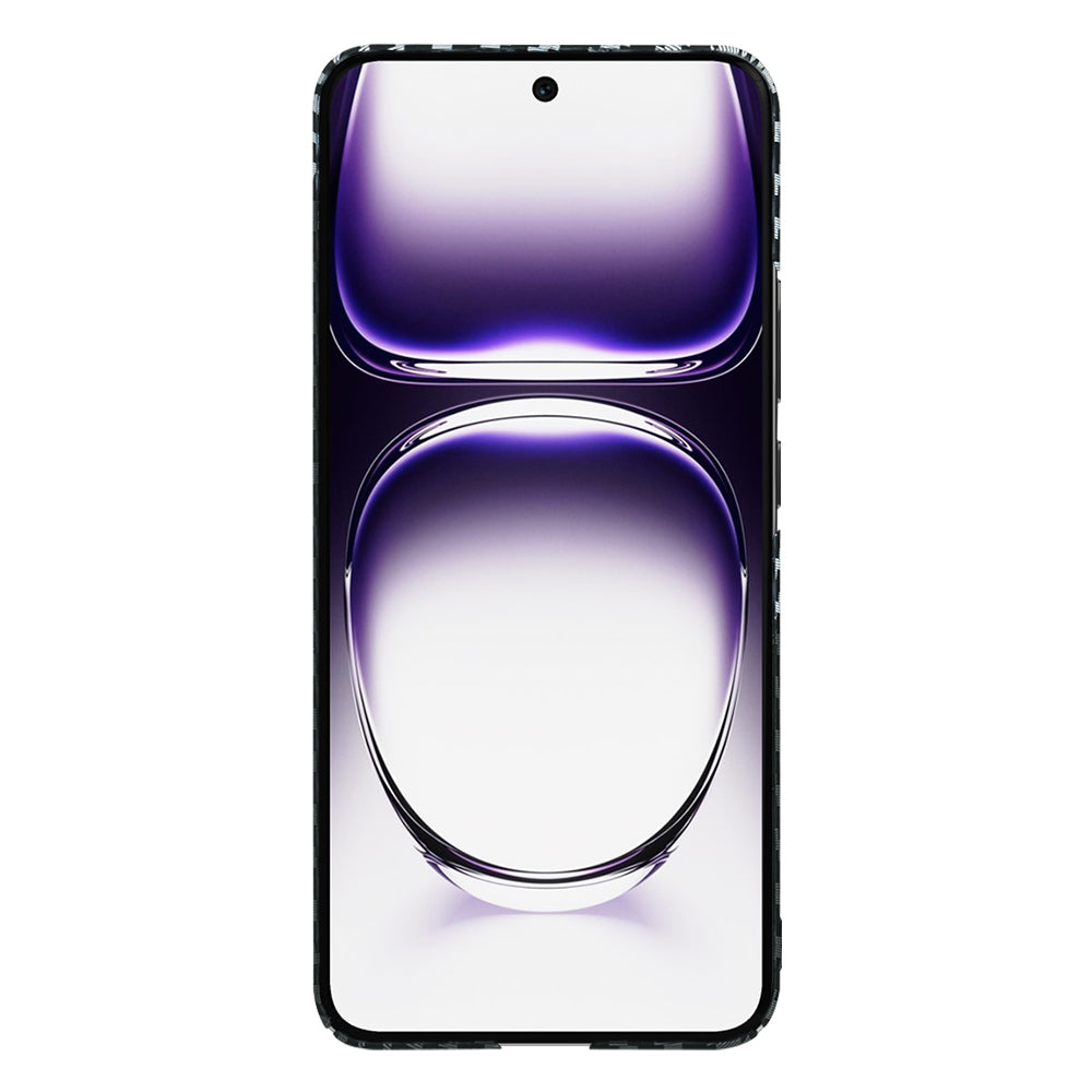 Hoes voor Oppo Reno12, Techsuit, Carbonite FiberShell, Zwart Grijs
