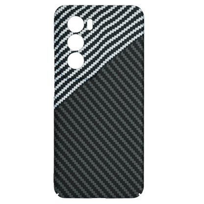 Hoes voor Oppo Reno12, Techsuit, Carbonite FiberShell, Zwart Grijs
