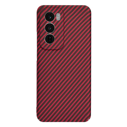 Hoes voor Oppo Reno12, Techsuit, Carbonite FiberShell, Rood