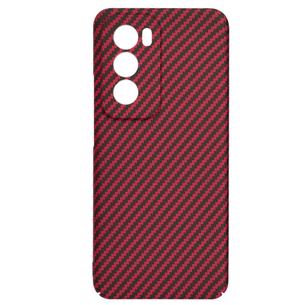 Hoes voor Oppo Reno12, Techsuit, Carbonite FiberShell, Rood