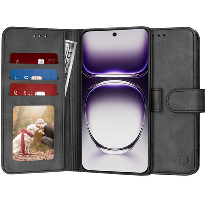 Hoes voor Oppo Reno12, Techsuit, Diary Book, Zwart