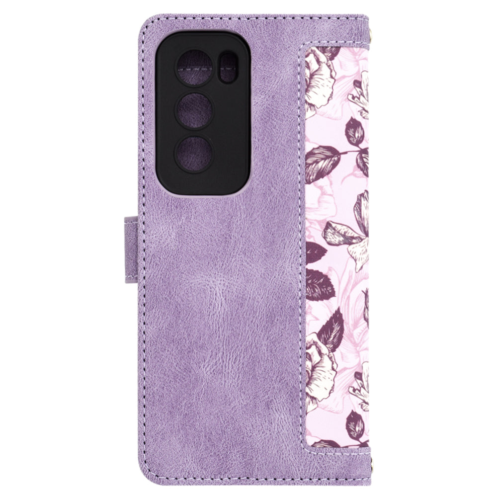 Hoes voor Oppo Reno12, Techsuit, FlipCraft, Paars
