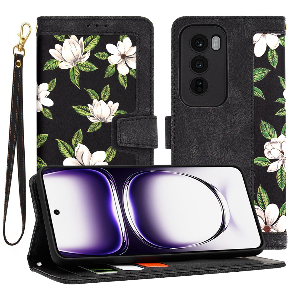 Hoes voor Oppo Reno12, Techsuit, FlipCraft, Zwart