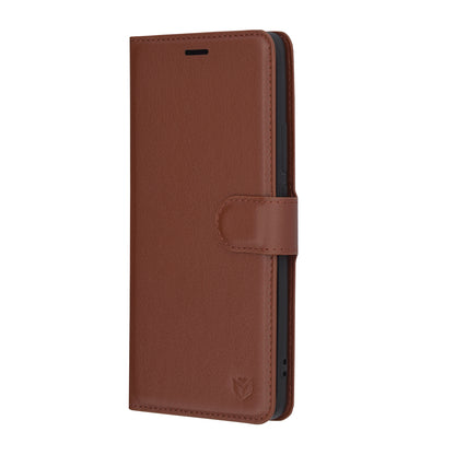 Hoes voor Oppo Reno12, Techsuit, Leather Folio, Bruin