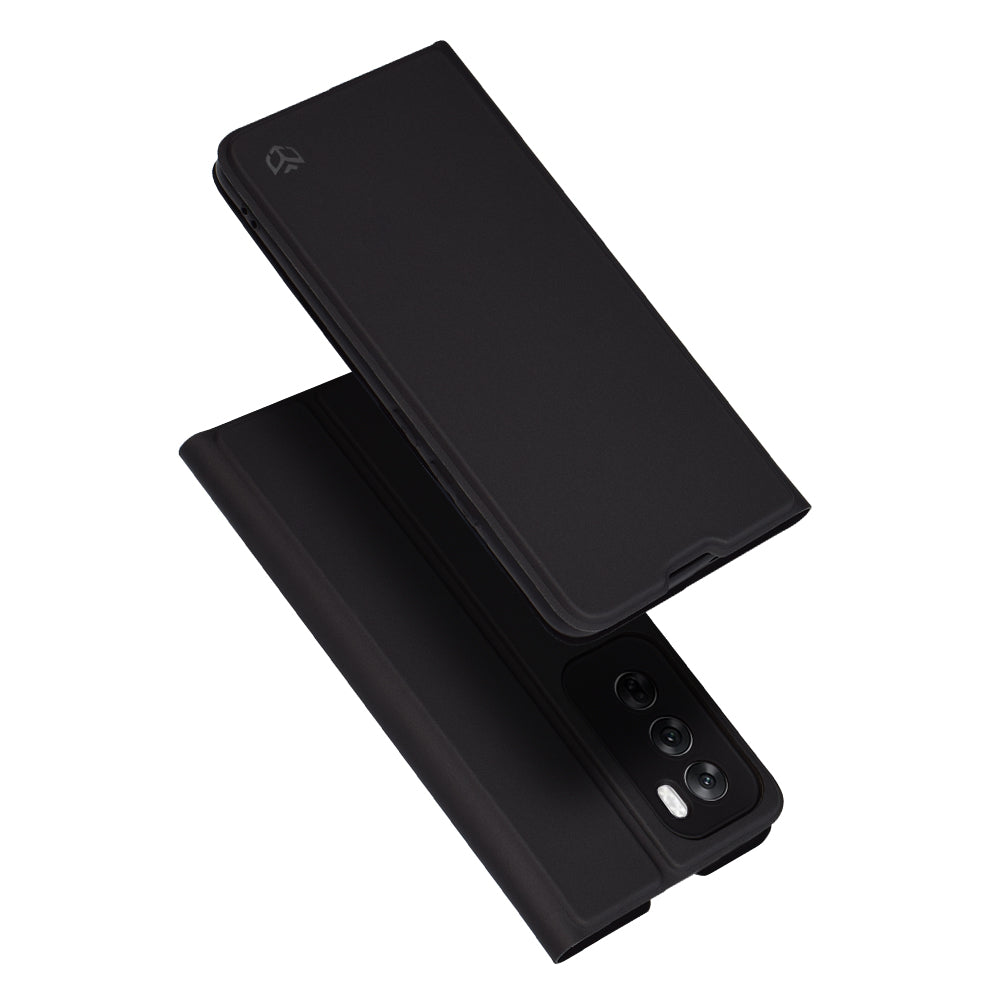Hoes voor Oppo Reno12, Techsuit, Magskin Book, Zwart