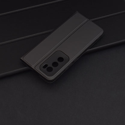 Hoes voor Oppo Reno12, Techsuit, Magskin Book, Zwart