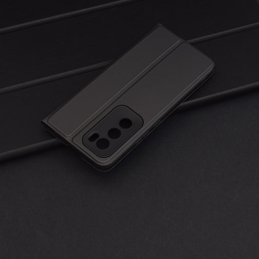 Hoes voor Oppo Reno12, Techsuit, Magskin Book, Zwart