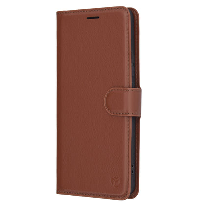Hoesje voor Oppo Reno13 FS 5G / Reno13 F 4G / Reno13 F, Techsuit, Lederen Folio, Bruin