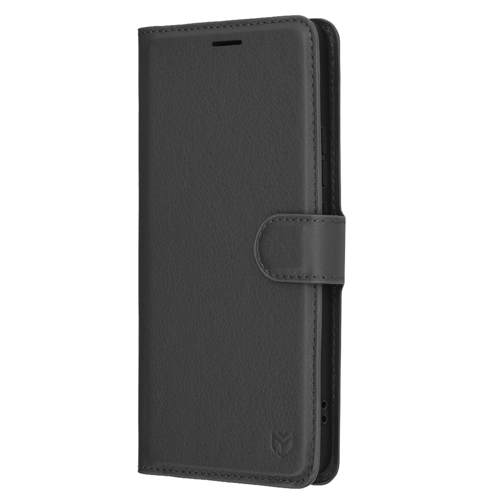 Hoesje voor Oppo Reno13 FS 5G / Reno13 F 4G / Reno13 F, Techsuit, Lederen Folio, Zwart