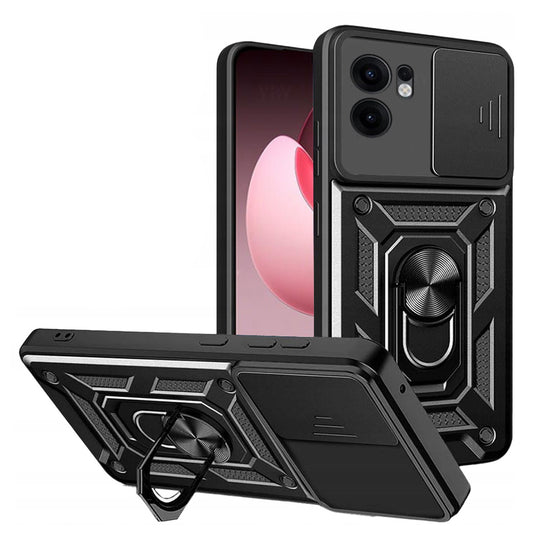 Hoesje voor Oppo Reno13 FS 5G / Reno13 F 4G / Reno13 F, Techsuit, CamShield, Zwart