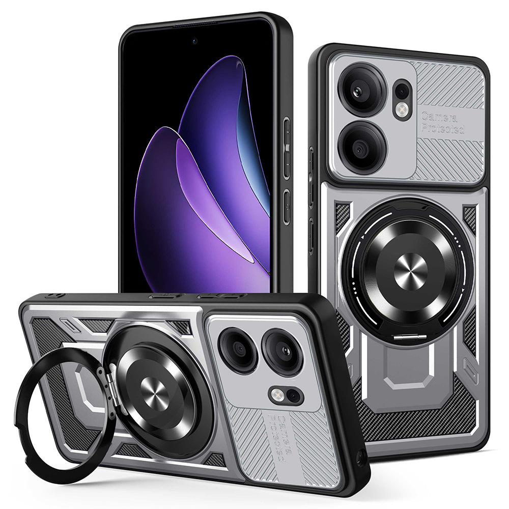 Hoes voor Oppo Reno13 FS 5G / Reno13 F 4G / Reno13 F, Techsuit, RuggedCam, Grijs