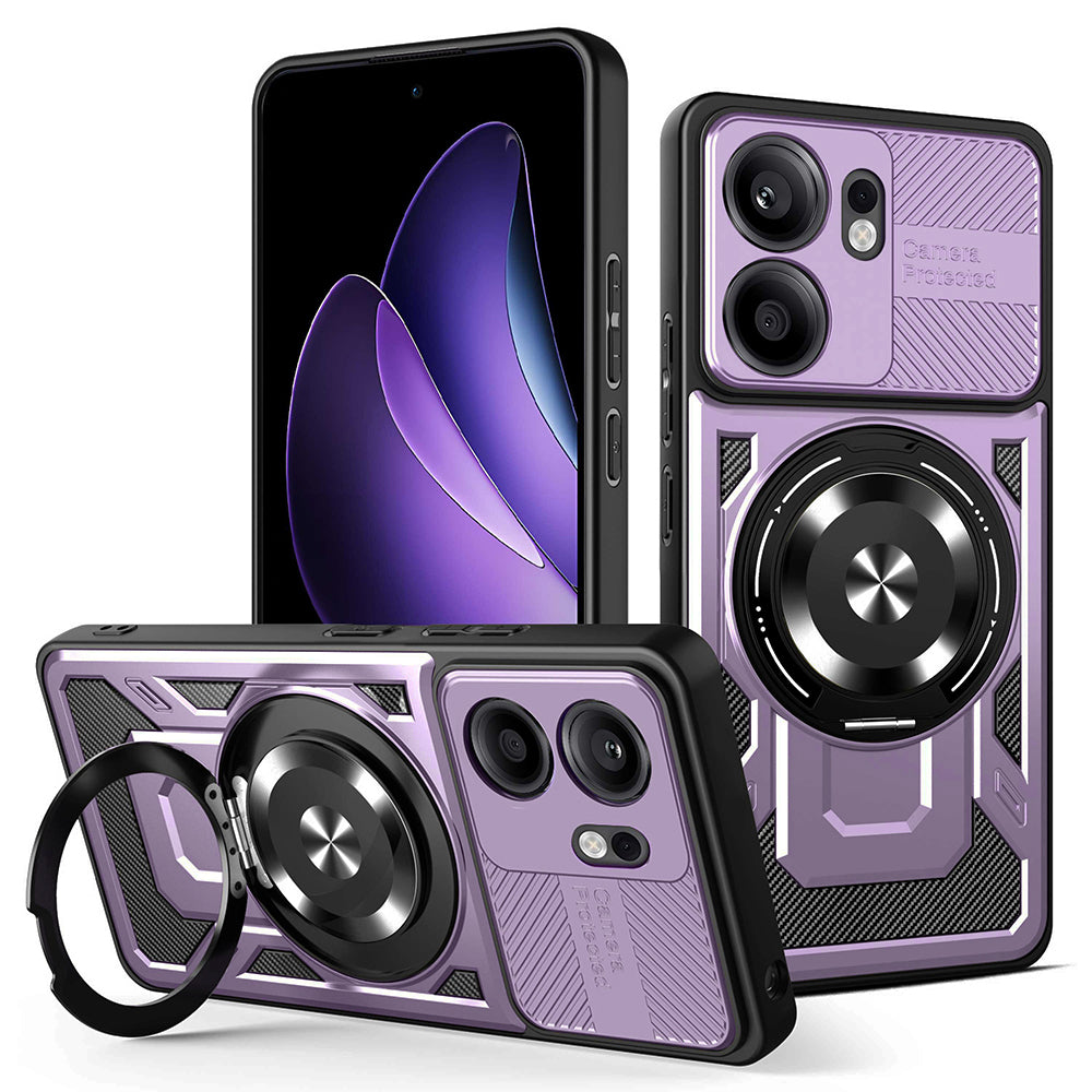 Hoesje voor Oppo Reno13 FS 5G / Reno13 F 4G / Reno13 F, Techsuit, RuggedCam, Paars