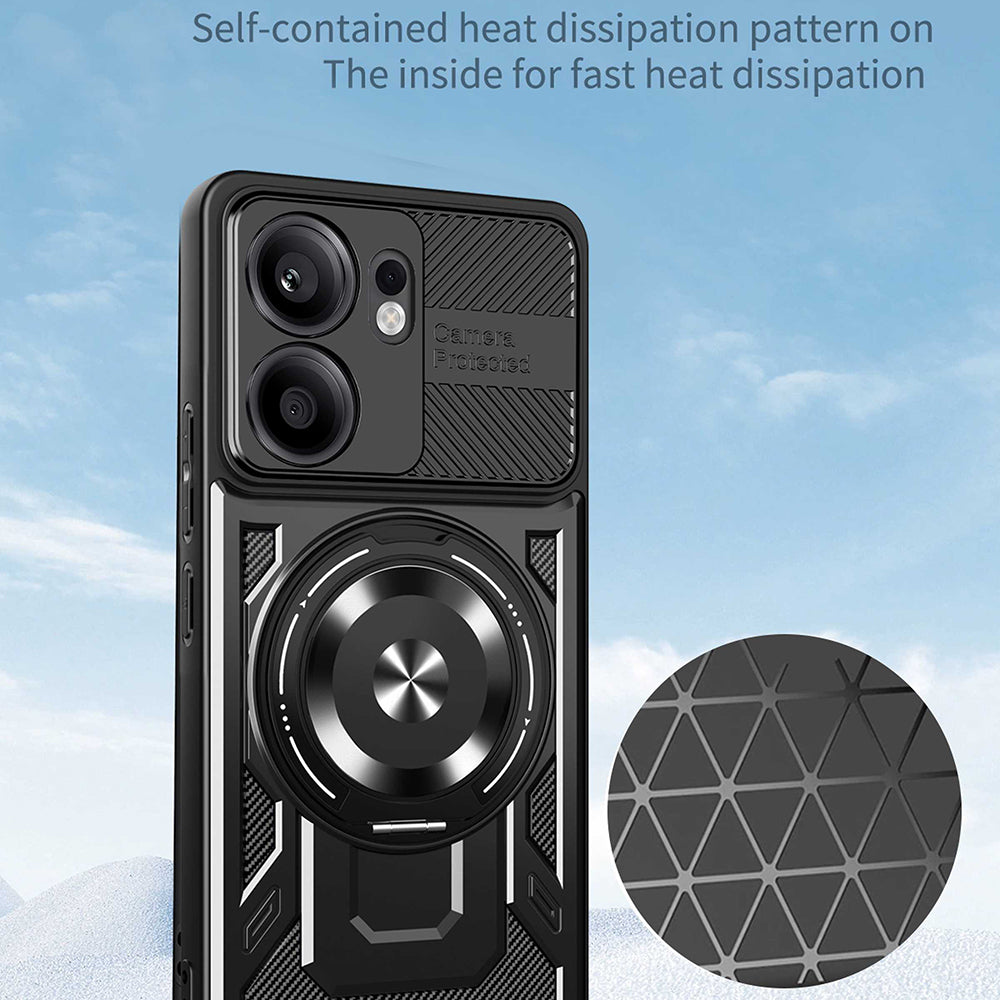 Hoesje voor Oppo Reno13 FS 5G / Reno13 F 4G / Reno13 F, Techsuit, RuggedCam, Paars