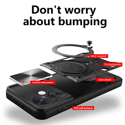 Hoes voor Oppo Reno13, Techsuit, CamGuard Pro, Zwart