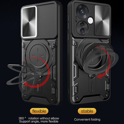 Hoes voor Oppo Reno13, Techsuit, CamGuard Pro, Zwart