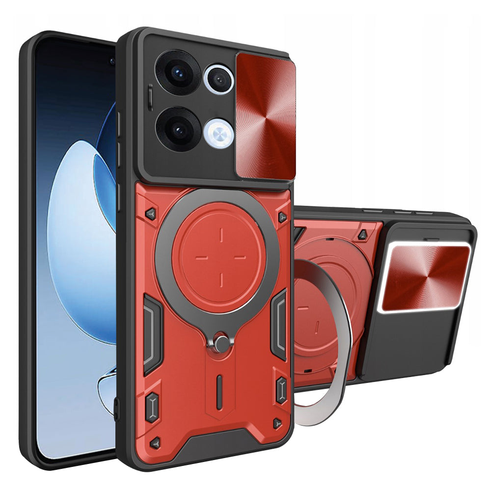 Hoes voor Oppo Reno13, Techsuit, CamGuard Pro, Rood