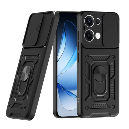 Hoes voor Oppo Reno13, Techsuit, CamShield, Zwart