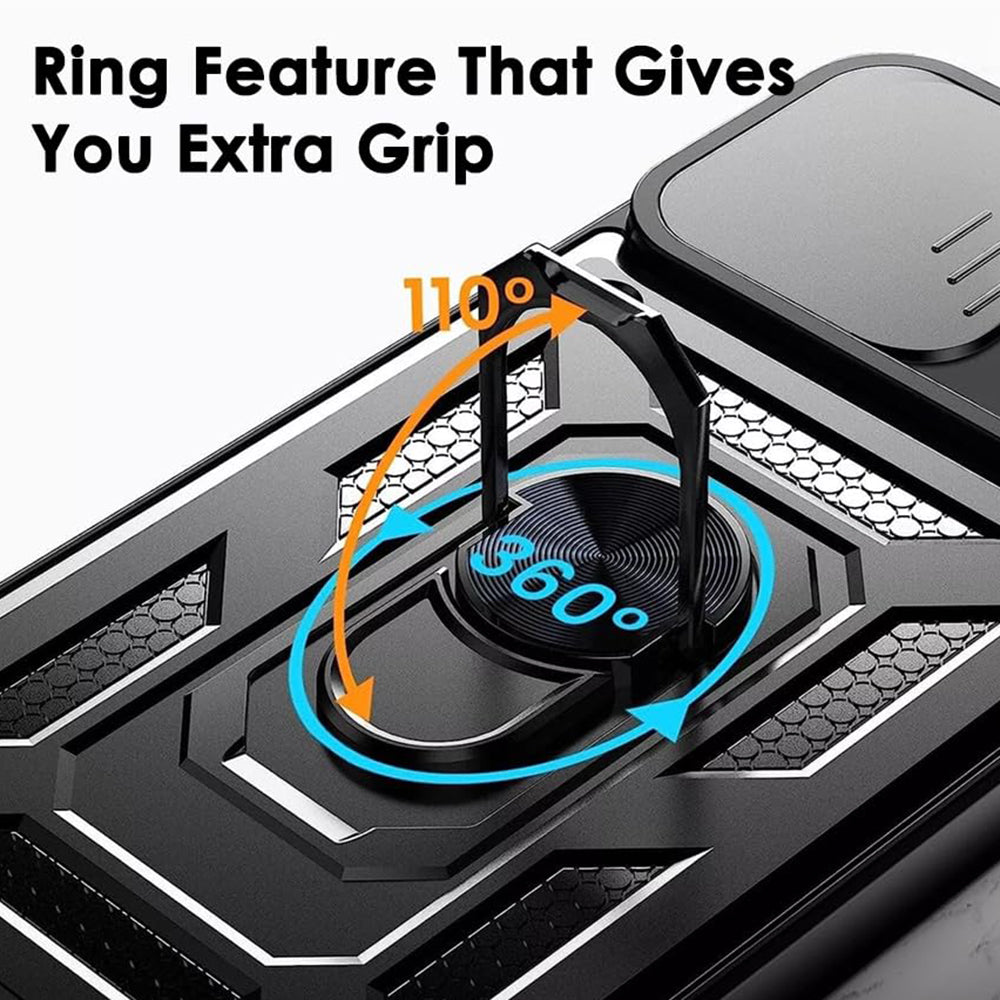 Hoes voor Oppo Reno13, Techsuit, CamShield, Zwart
