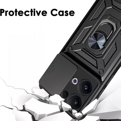 Hoes voor Oppo Reno13, Techsuit, CamShield, Zwart