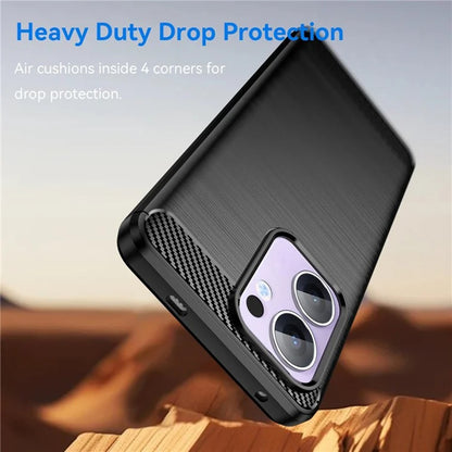 Hoes voor Oppo Reno13, Techsuit, Carbon, Zwart