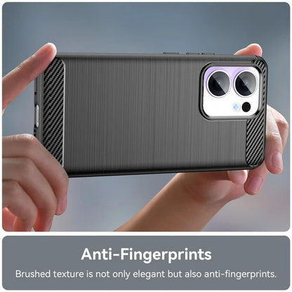 Hoes voor Oppo Reno13, Techsuit, Carbon, Zwart