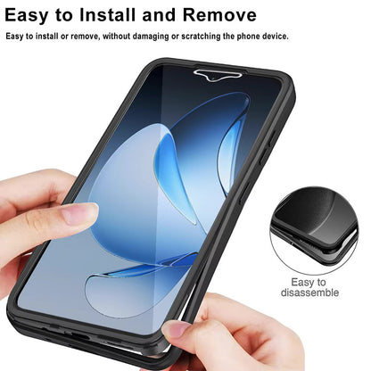 Hoes voor Oppo Reno13, Techsuit, ColorVerse 360, Zwart