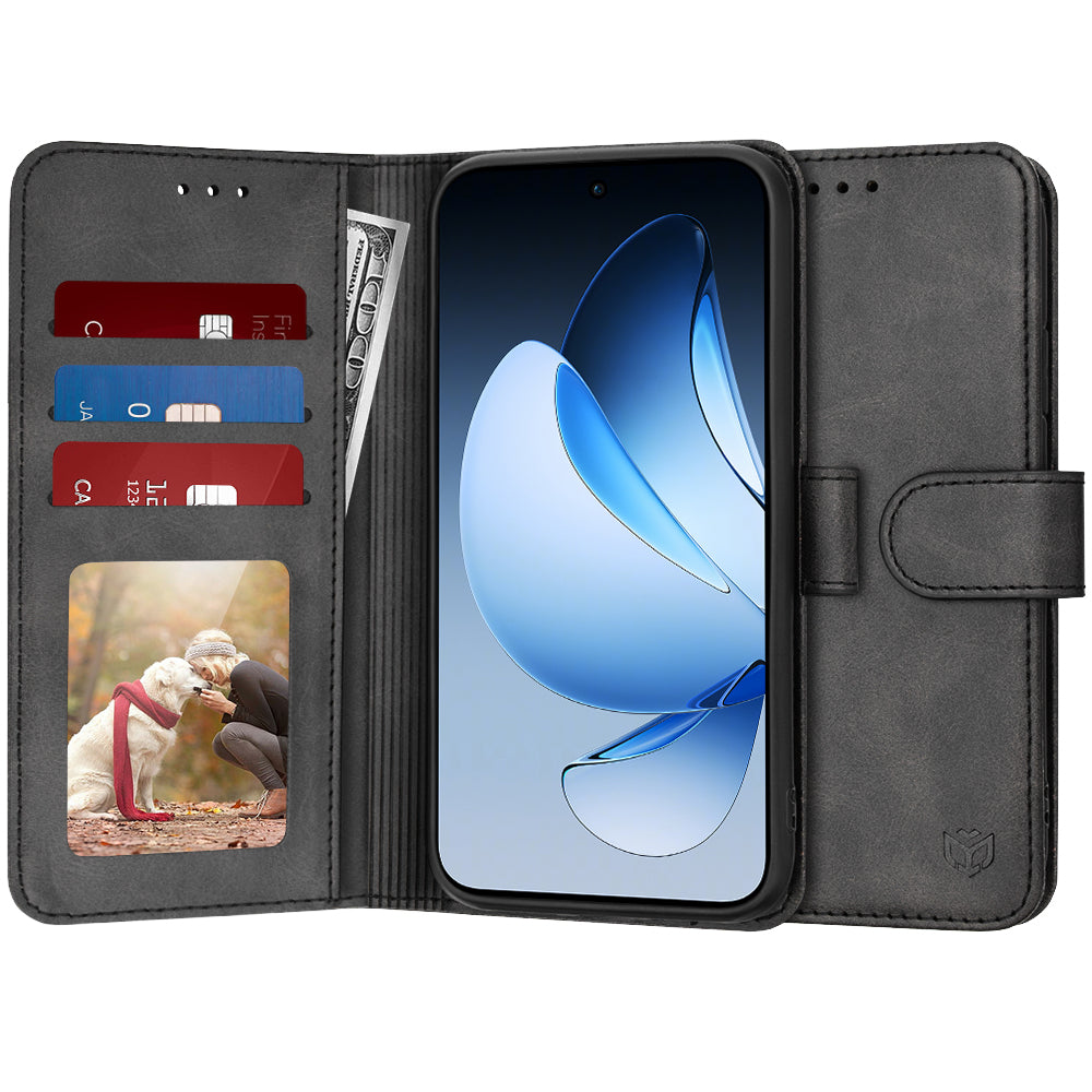 Hoes voor Oppo Reno13, Techsuit, Diary Book, Zwart