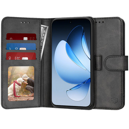 Hoes voor Oppo Reno13, Techsuit, Diary Book, Zwart