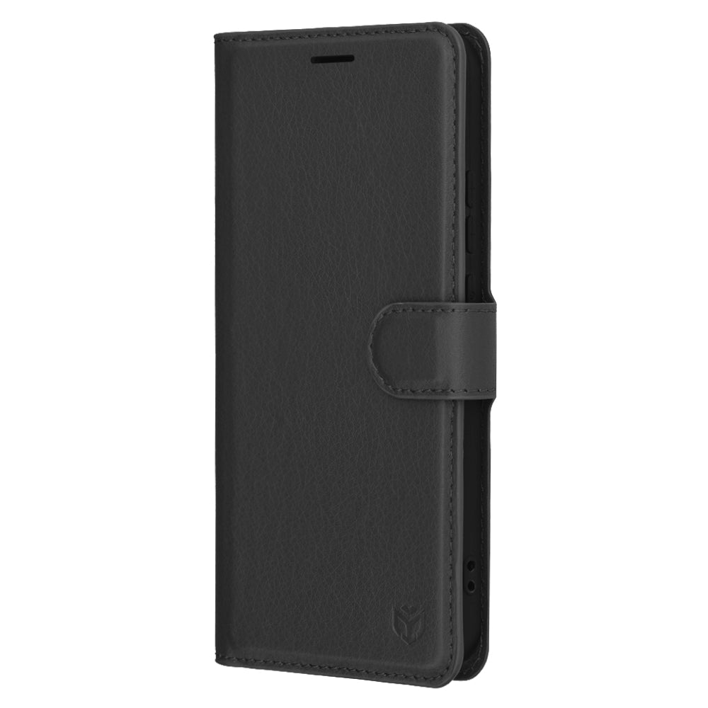 Hoes voor Oppo Reno13, Techsuit, Leather Folio, Zwart