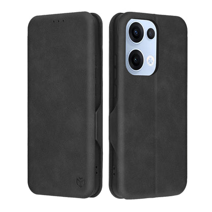 Hoes voor Oppo Reno13, Techsuit, Safe Wallet Plus, Zwart