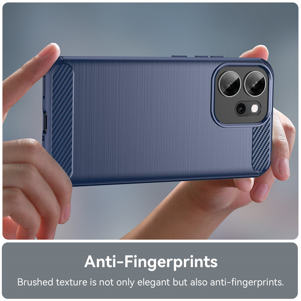Telefoonhoesje voor Oppo Reno14 FS 5G / Reno14 F, Techsuit, Carbon, Blauw