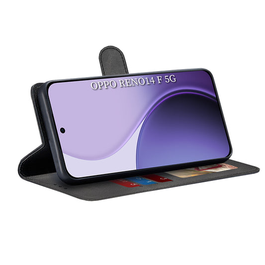 Hoes voor Oppo Reno14 FS 5G / Reno14 F, Techsuit, Diary Book, Zwart