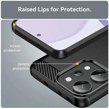 Hoes voor Oppo Reno14 Pro, Techsuit, Carbon, Zwart