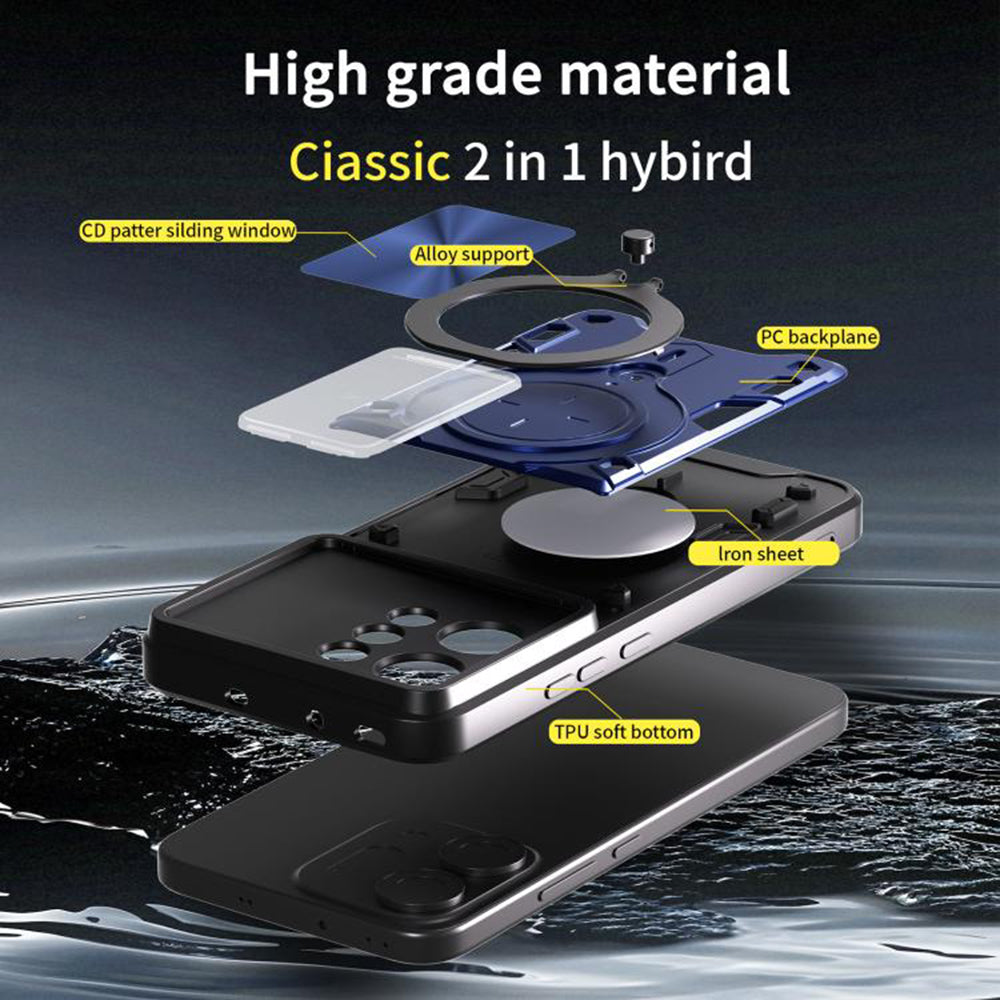 Hoes voor Oppo Reno14, Techsuit, CamGuard Pro, Blauw