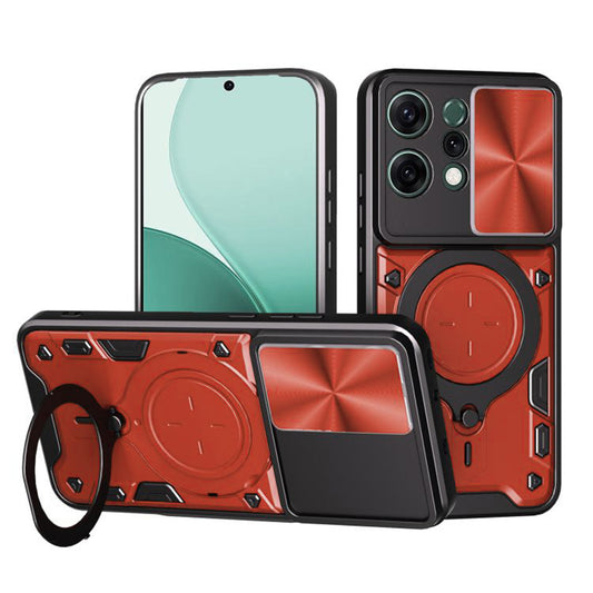 Hoes voor Oppo Reno14, Techsuit, CamGuard Pro, Rood