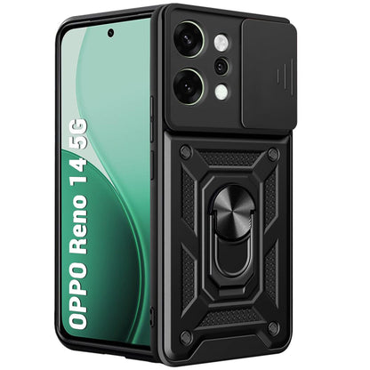 Hoes voor Oppo Reno14, Techsuit, CamShield, Zwart
