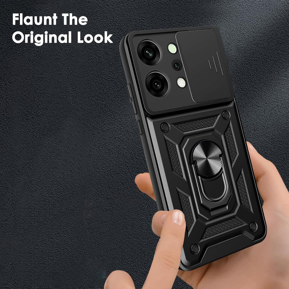 Hoes voor Oppo Reno14, Techsuit, CamShield, Zwart