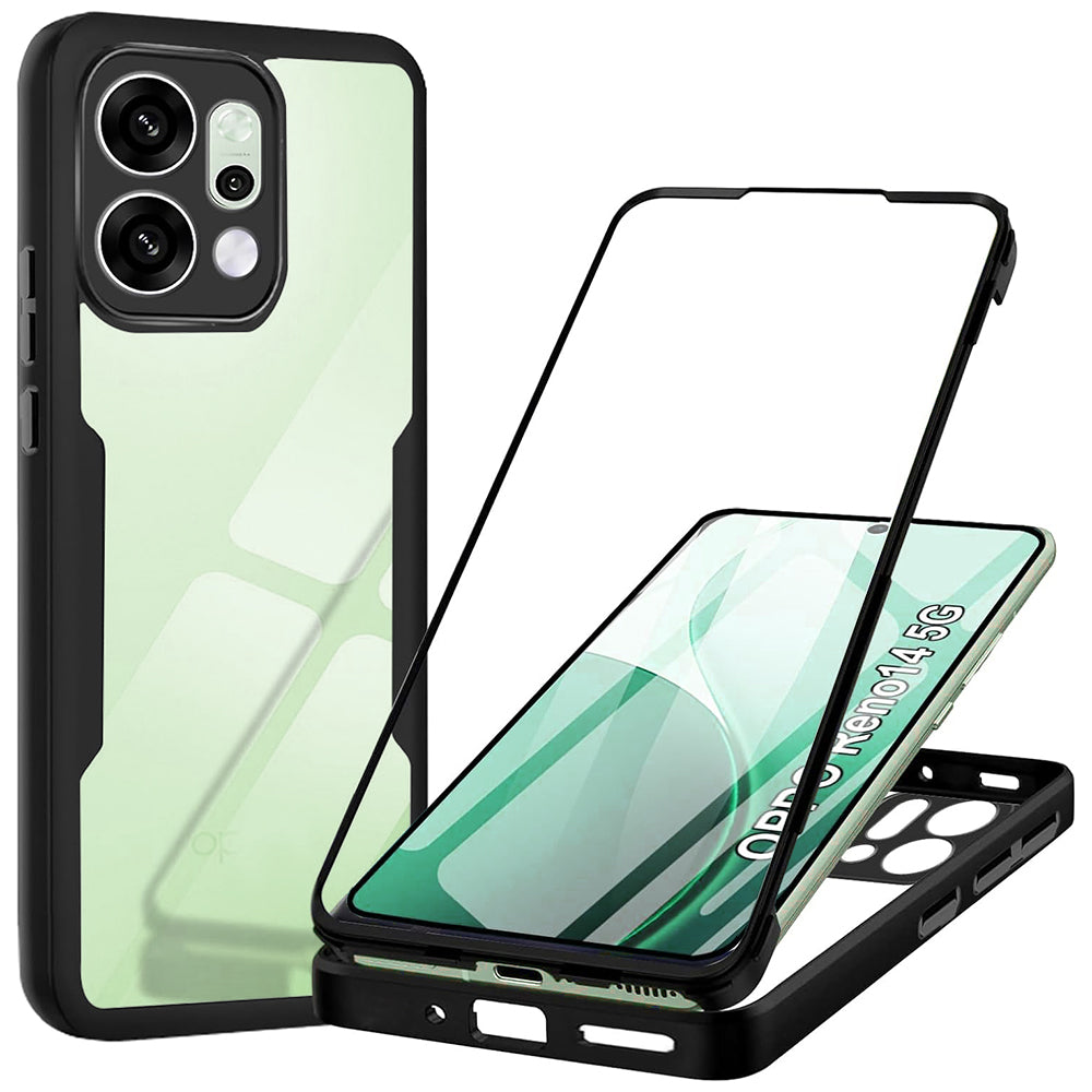 Case for Oppo Reno14, Techsuit, ColorVerse 360, Black