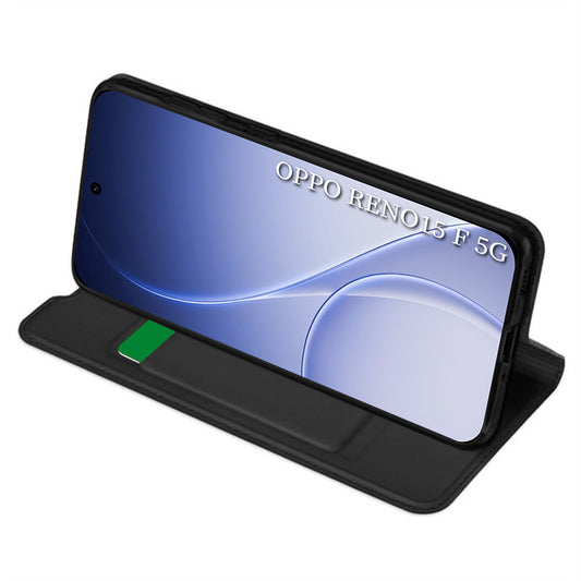 Hoes voor Oppo Reno15 FS / Reno15 F, Techsuit, Magskin Book, Zwart