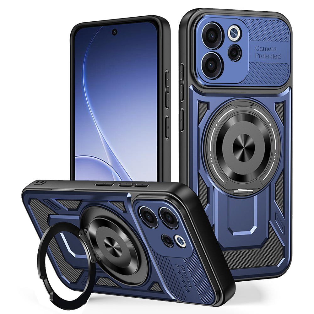 Hoes voor Oppo Reno15 FS / Reno15 F, Techsuit, RuggedCam, Blauw