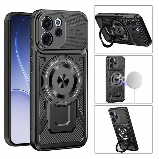 Hoes voor Oppo Reno15 FS / Reno15 F, Techsuit, RuggedCam, Paars