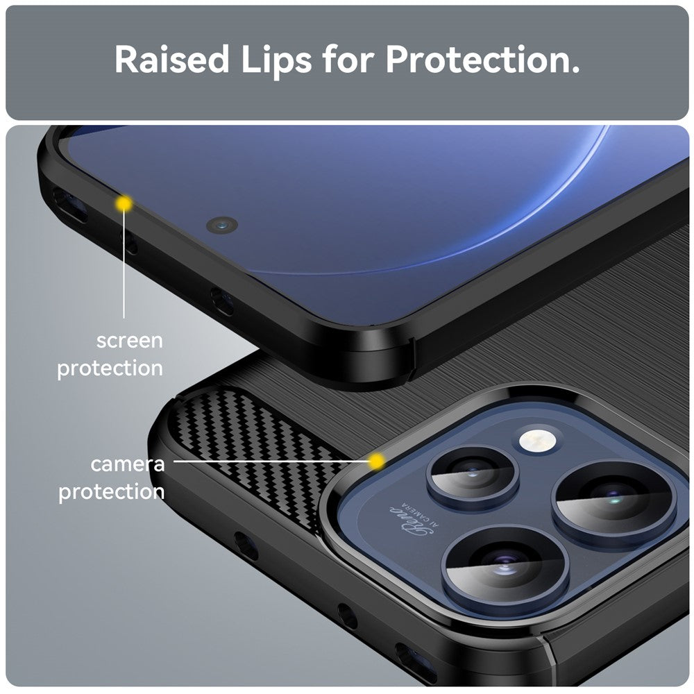 Hoes voor Oppo Reno15, Techsuit, Carbon, Zwart