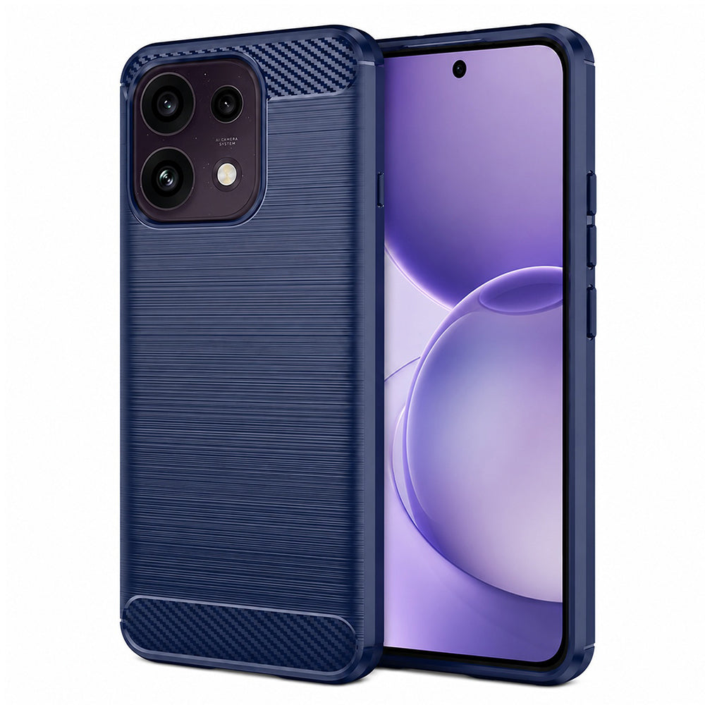 Hoes voor Oppo Reno16 F / Reno16 FS, Techsuit, Carbon, Blauw