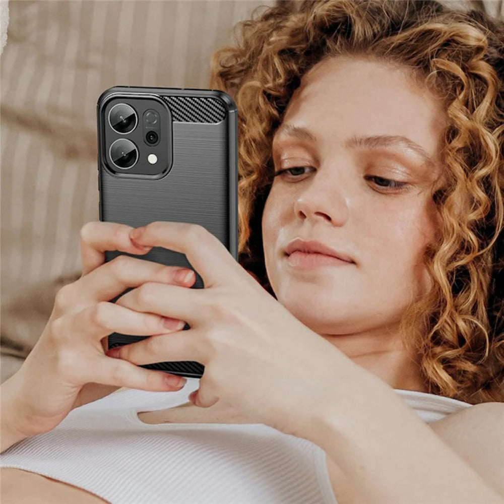 Hoes voor Oppo Reno16 F / Reno16 FS, Techsuit, Carbon, Blauw