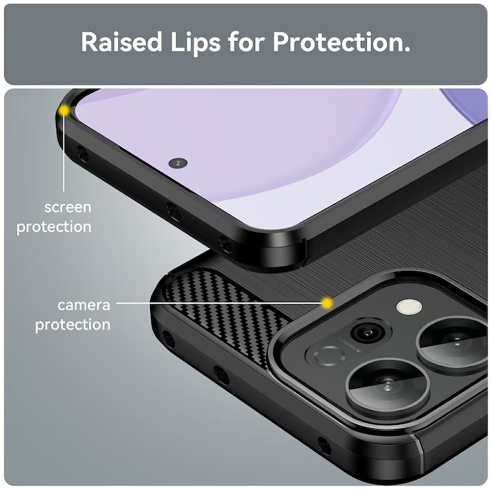 Hoes voor Oppo Reno16 F / Reno16 FS, Techsuit, Carbon, Blauw
